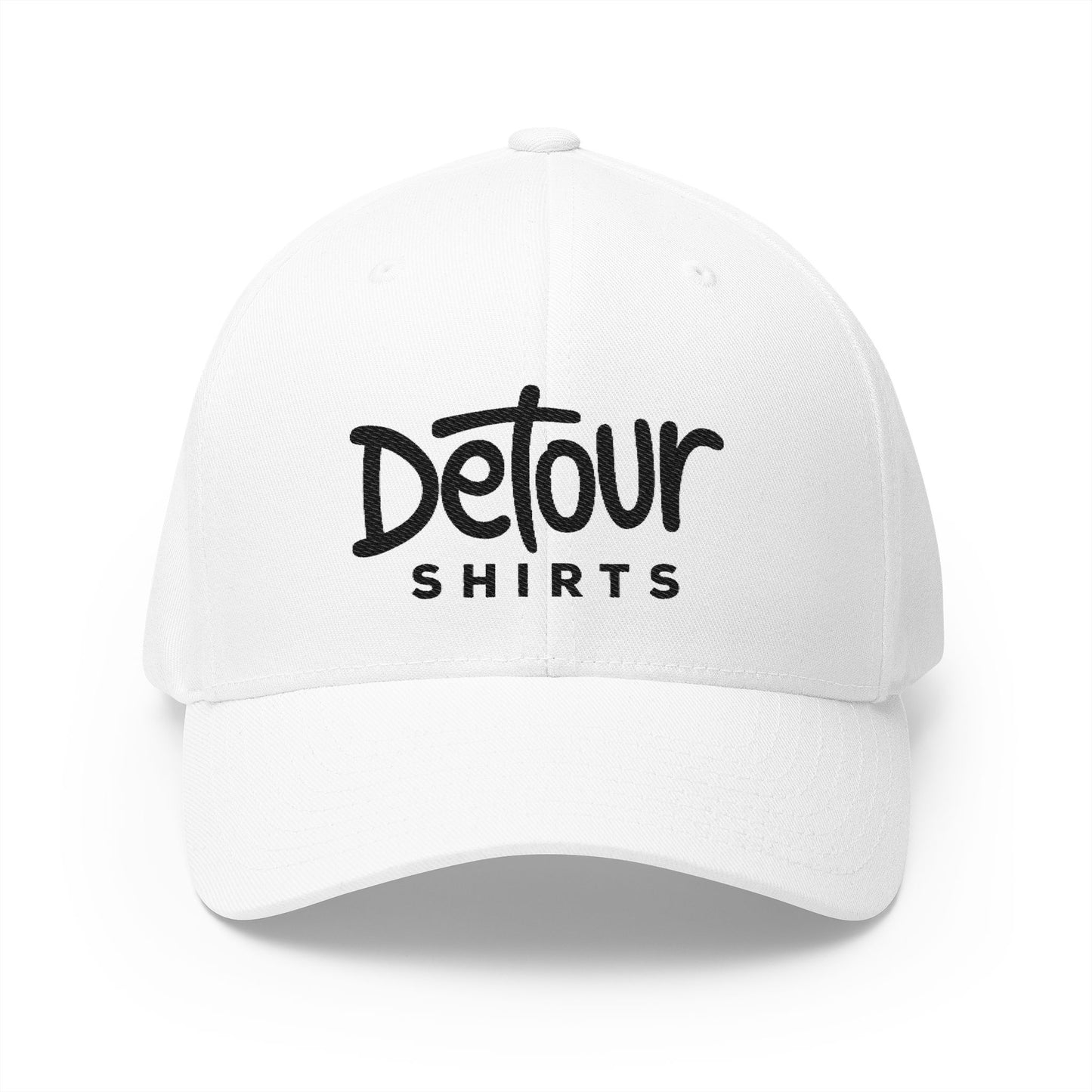 Detour Shirts Embroidered White Cap