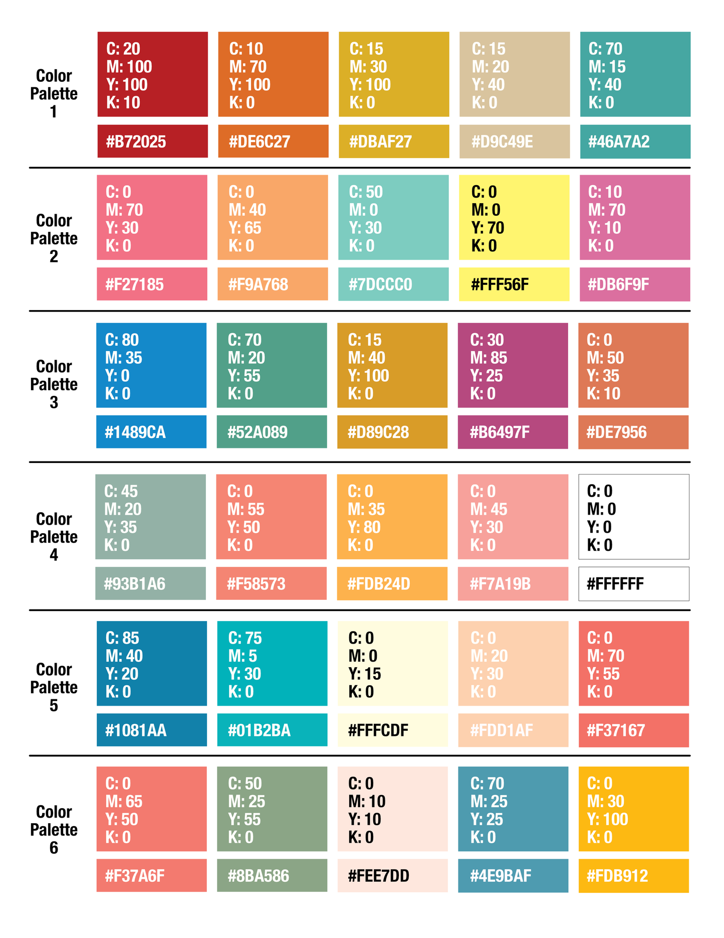 6 Summer Color Palettes for Print on Demand