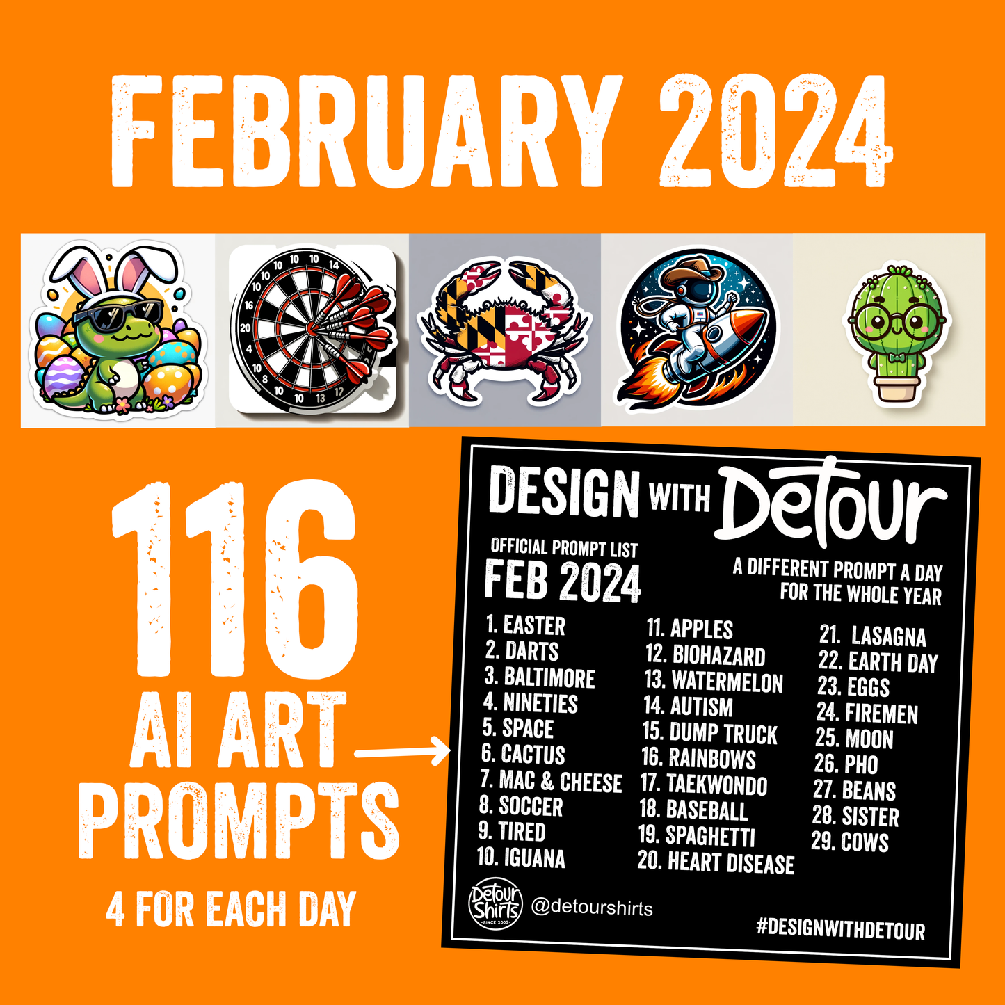 February 2024 -116 AI Art Prompts