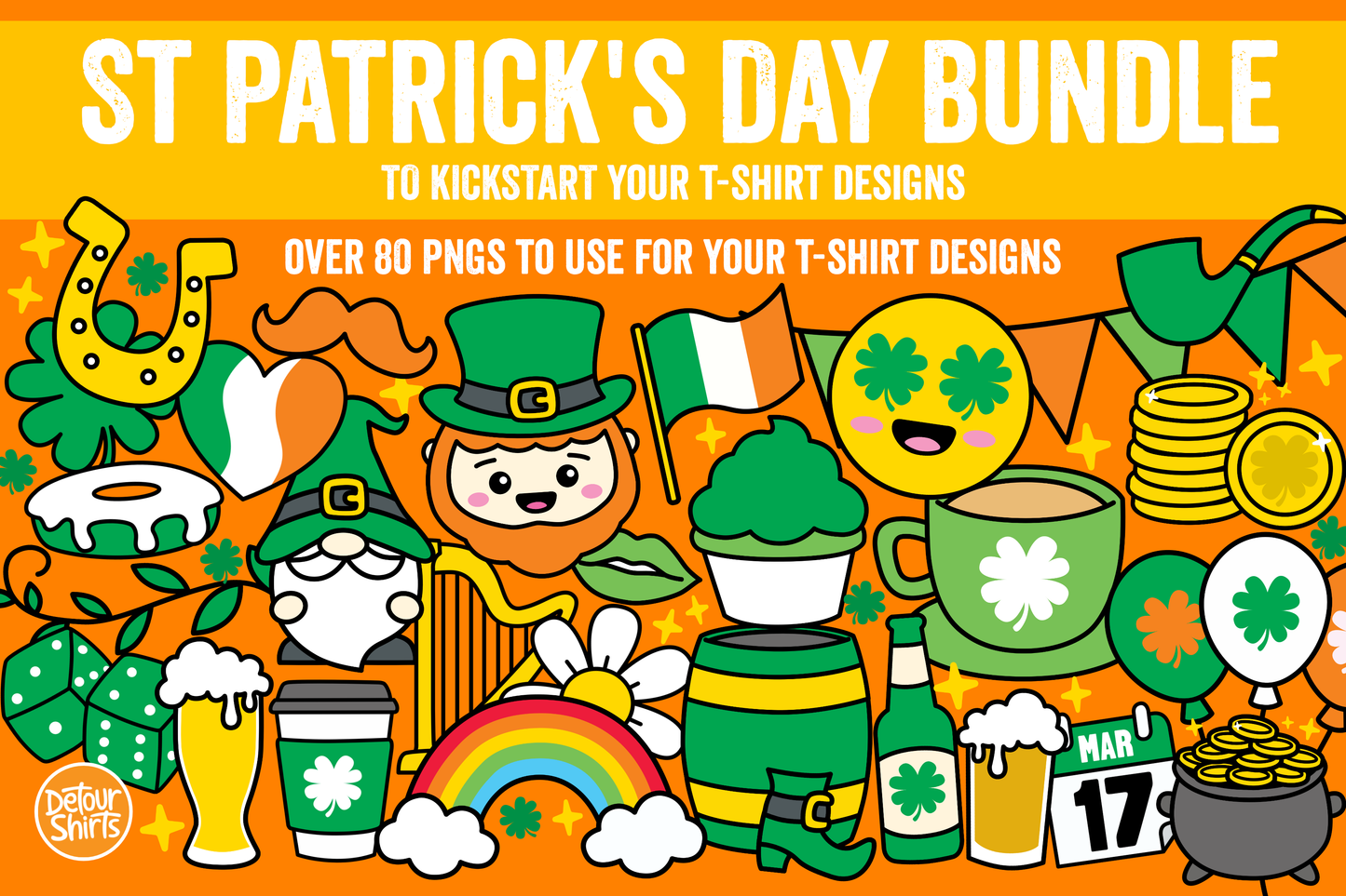 St Patrick's Day PNG Bundle