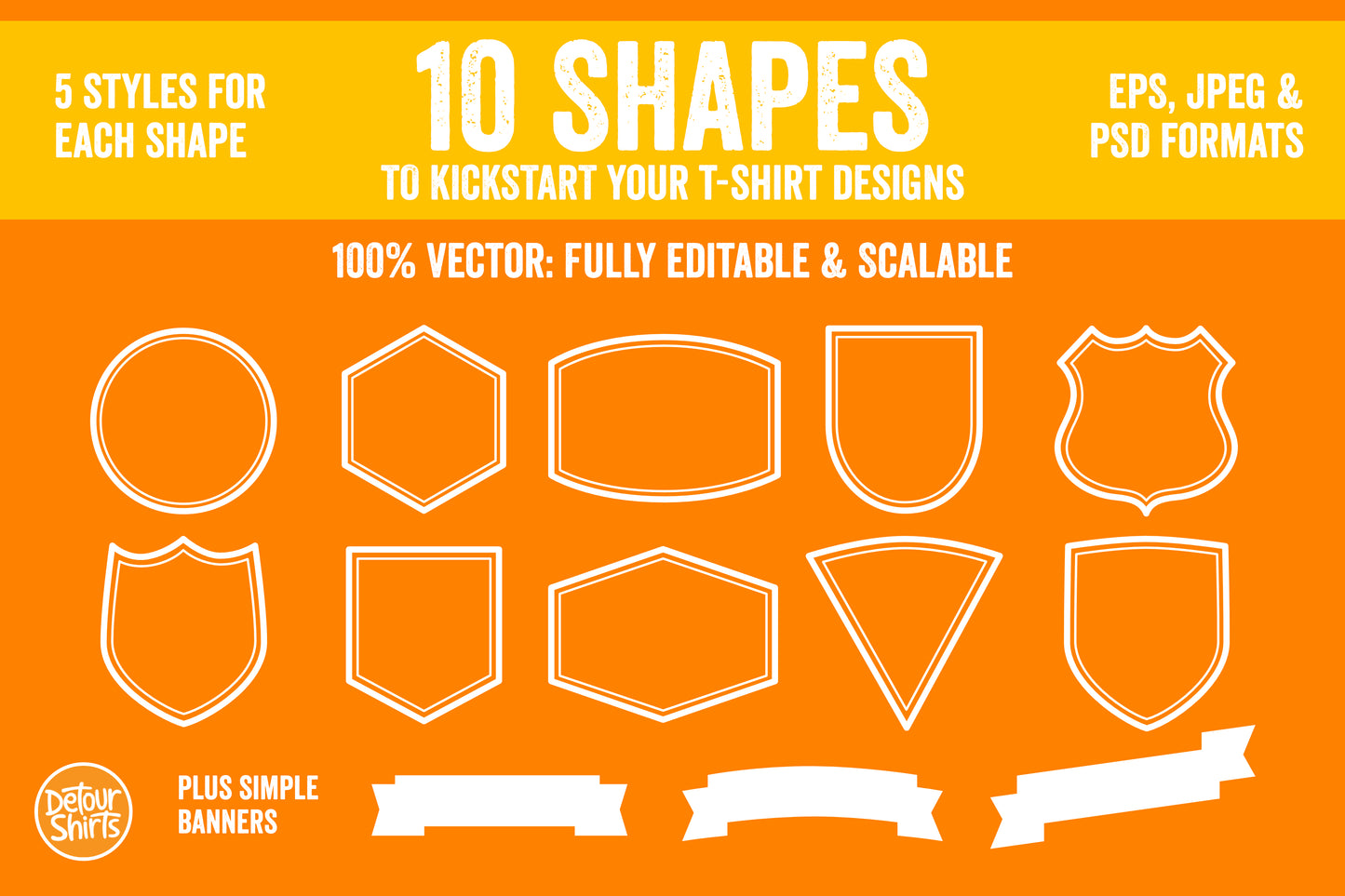 Vector badges and shapes