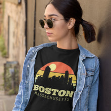 Load image into Gallery viewer, Boston Massachusetts Vintage Sunset Shirt