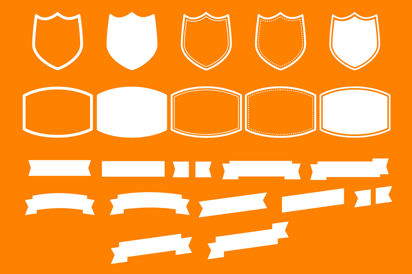 Vector badges and shapes and banners