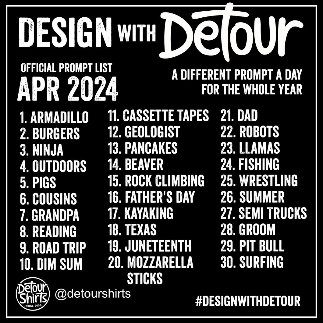Design with Detour April 2024 Prompts