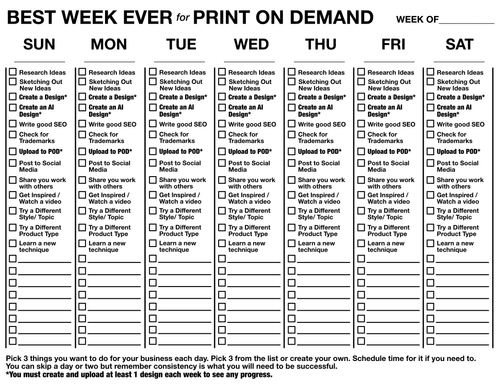 Best Week Ever for Print on Demand