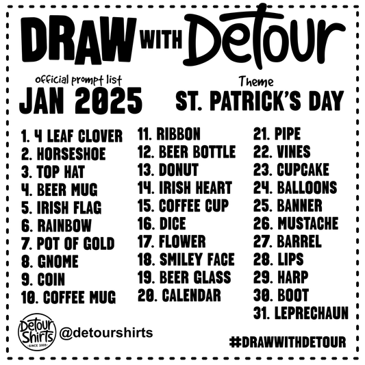 Draw with Detour January 2025 Prompts