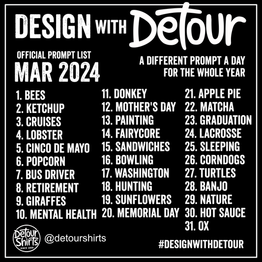 Design with Detour March 2024 Prompts