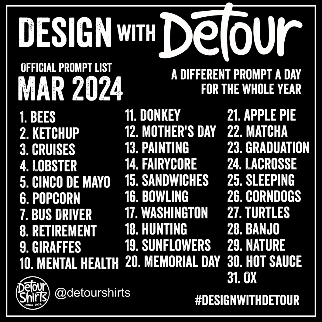 Design with Detour March 2024 Prompts