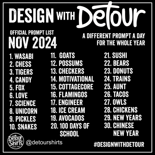 Design with Detour November 2024 Prompts