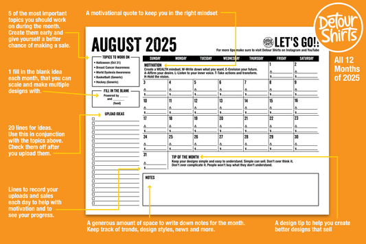 Print on Demand Calendar 2025
