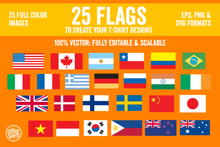 Load image into Gallery viewer, 25 Flags Vector Pack