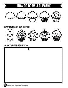How To Draw A Cupcake Print Out
