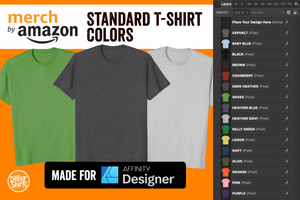 Merch By Amazon Standard T-Shirt Colors File for Affinity Designer