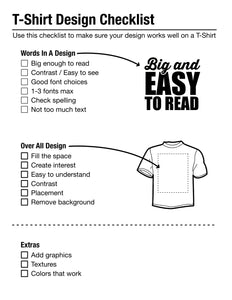 T-Shirt Design Checklist