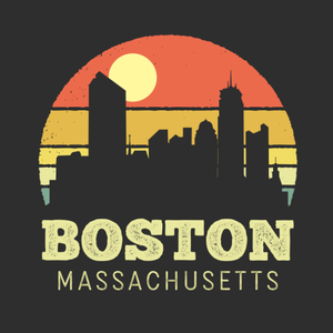 Boston Massachusetts Vintage Sunset