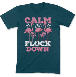 Calm the Flock Down Flamingo Tropical Shirt