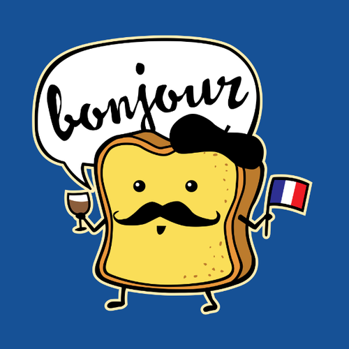 French Toast Cartoon Design
