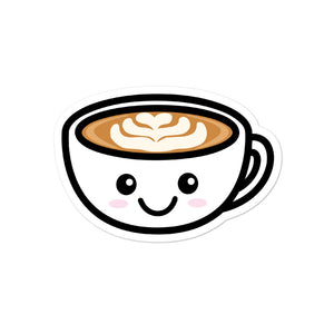 Cute Kawaii Coffee Lovers Latte Mug Stickers