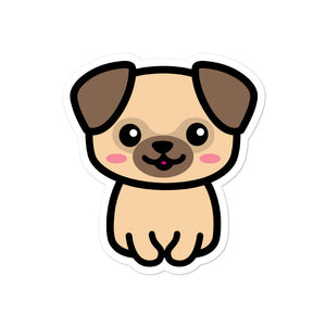 Cute Kawaii Pug Dog Lovers Stickers