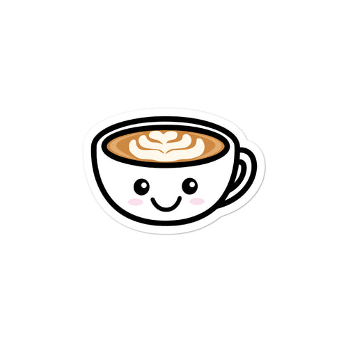 Cute Kawaii Coffee Lovers Latte Mug Stickers