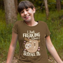 Load image into Gallery viewer, I Just Freaking Love Sloths Shirt